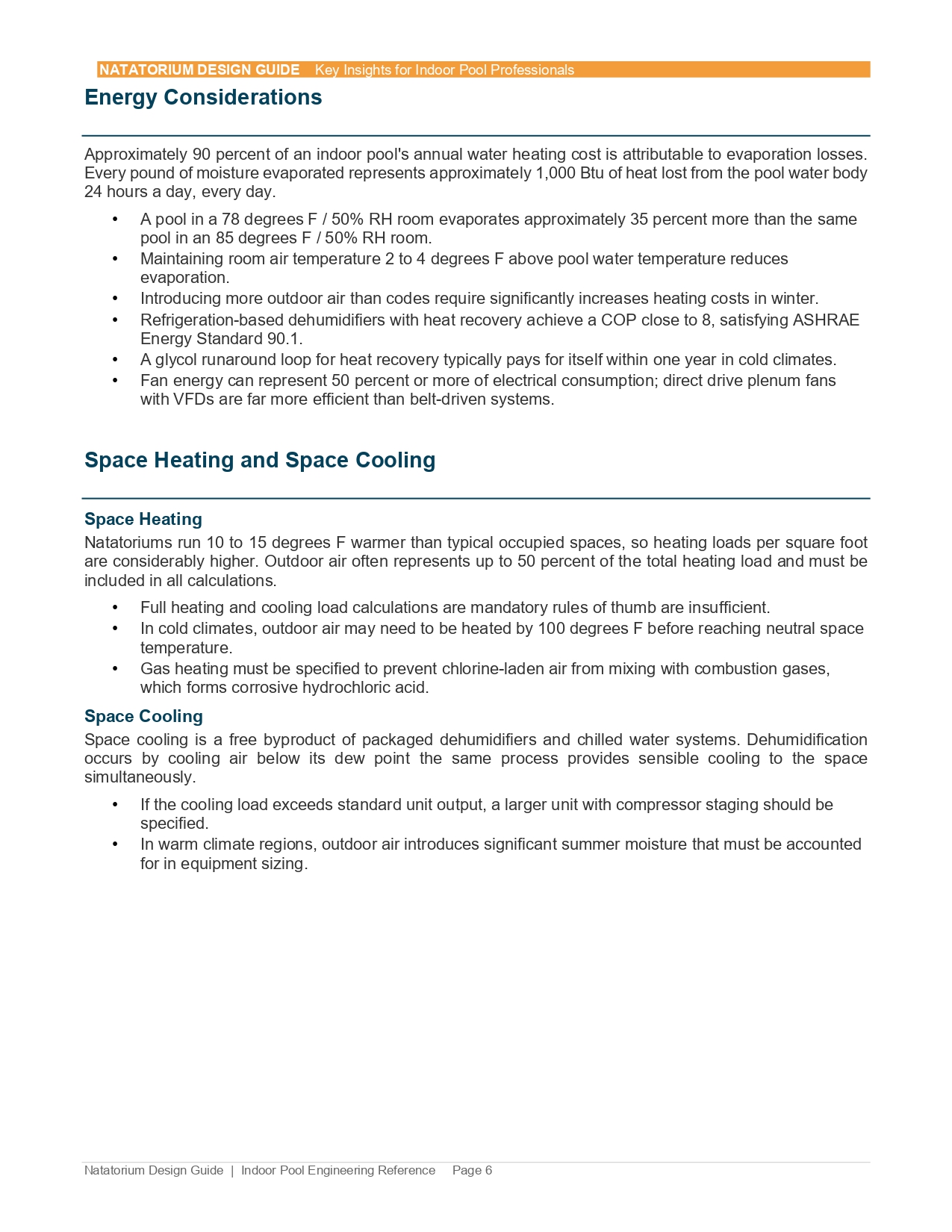 NATATORIUM DESIGN GUIDE